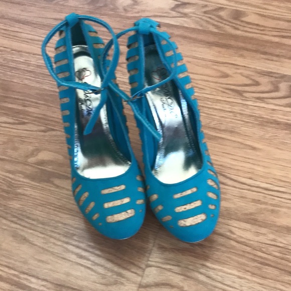 Db Dk fashion wedge school dance size 7 1/2 - Picture 2 of 5